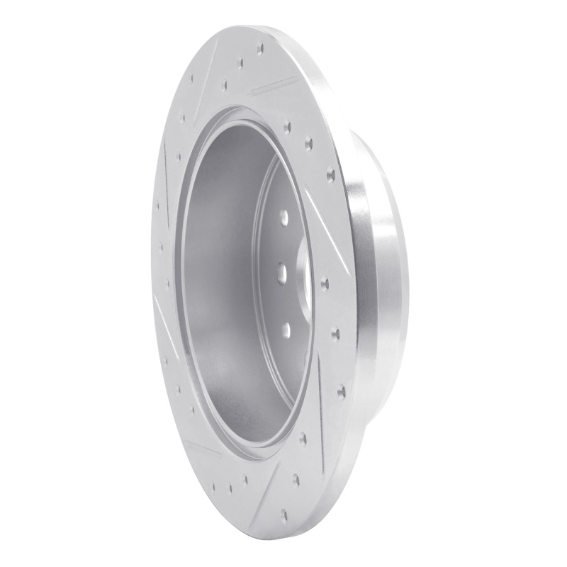 Lexus IS300 Brake Rotor (1) - Rear Right - R1 Concepts - Drilled & Slotted - Silver - `98-`10